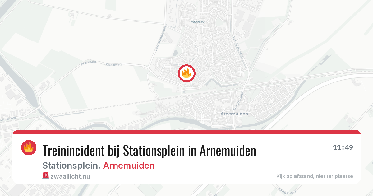 Treinincident bij Stationsplein in Arnemuiden — 9 jul 2026