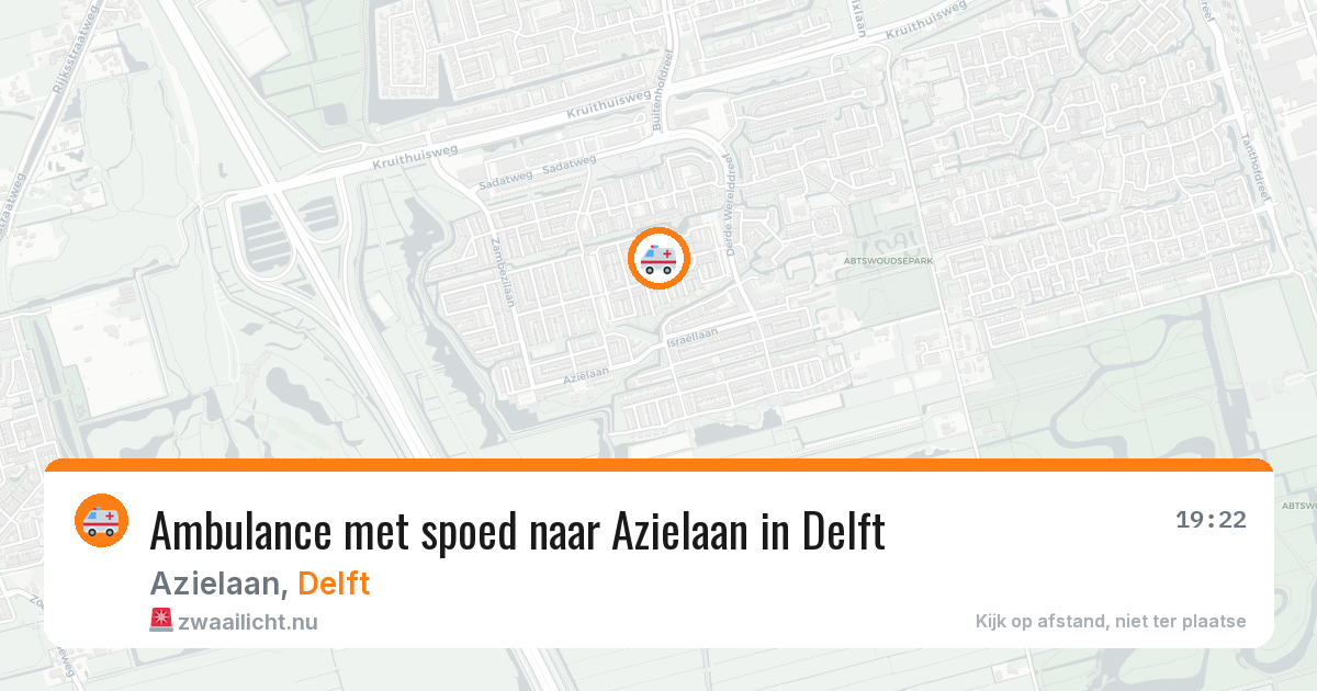 Ambulance met spoed naar Azielaan in Delft — 20 jan 2026
