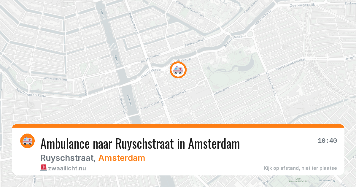 Ambulance naar Ruyschstraat in Amsterdam — 1 apr 2026