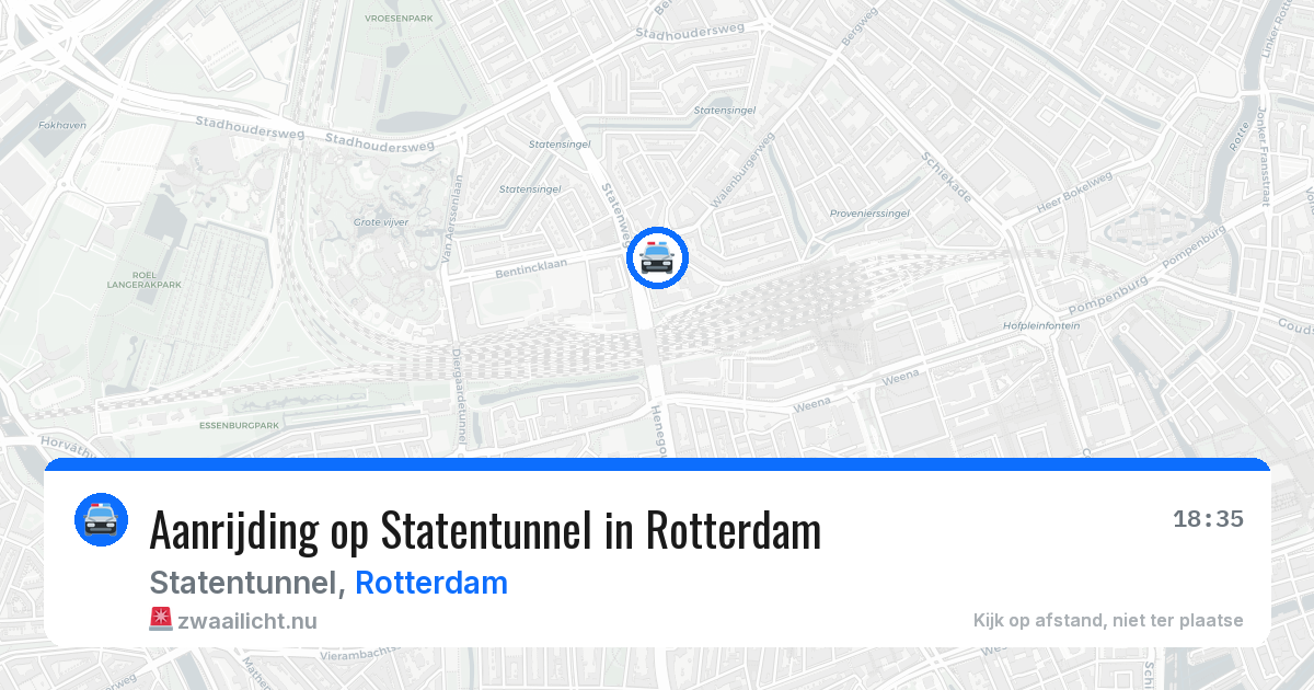 Aanrijding op Statentunnel in Rotterdam — 15 jul 2026