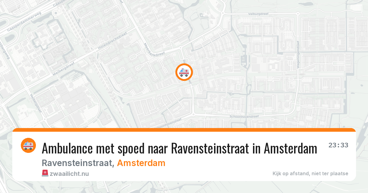 Ambulance met spoed naar Ravensteinstraat in Amsterdam — 22 mei 2026