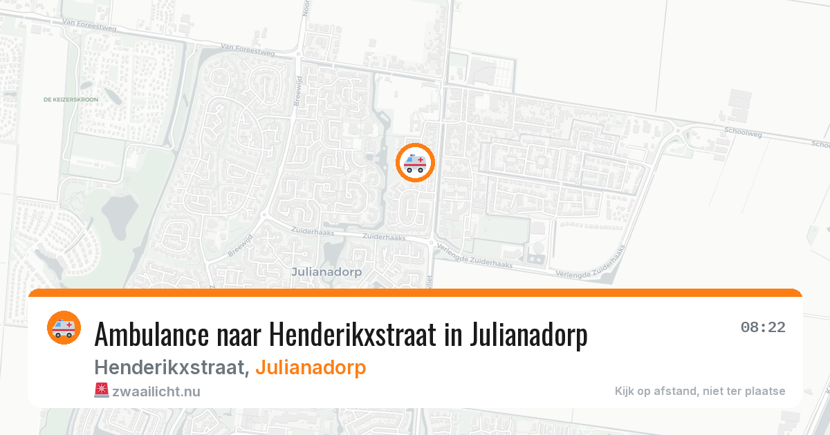 Ambulance naar Henderikxstraat in Julianadorp — 21 apr 2026
