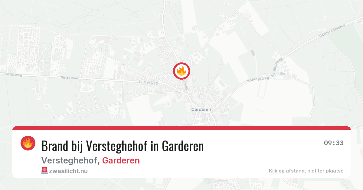 Brand bij Versteghehof in Garderen — 16 jul 2026