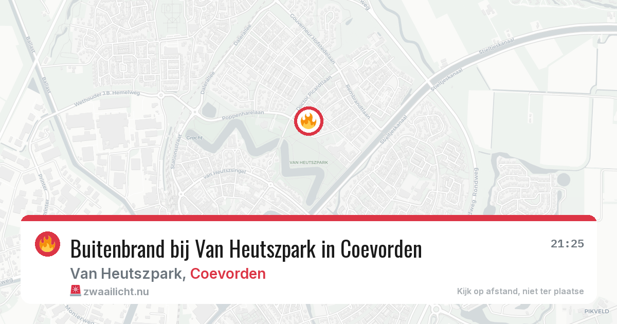Buitenbrand bij Van Heutszpark in Coevorden — 10 mei 2026