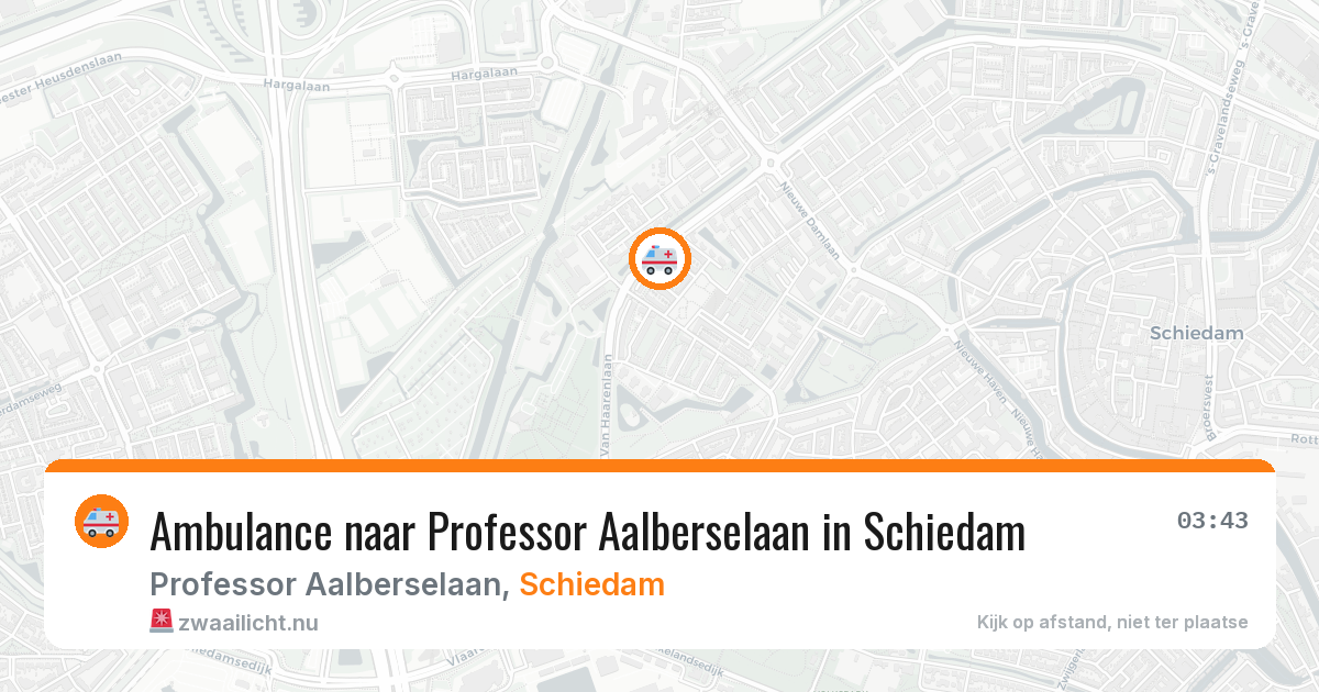 Ambulance naar Professor Aalberselaan in Schiedam — 12 jul 2026