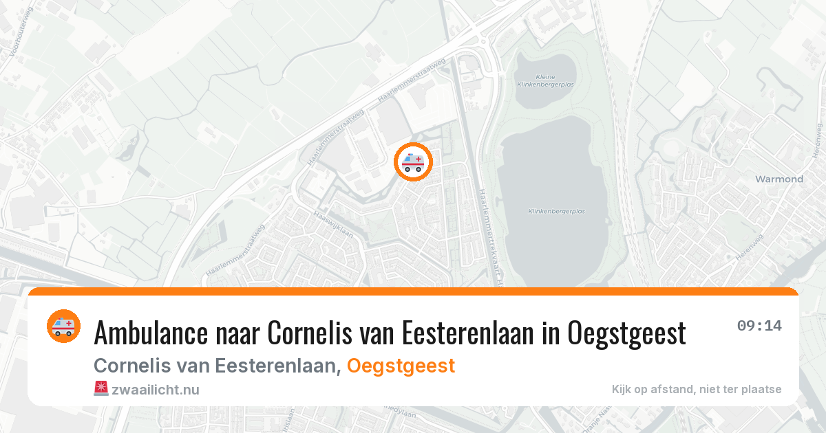 Ambulance naar Cornelis van Eesterenlaan in Oegstgeest — 23 jul 2026