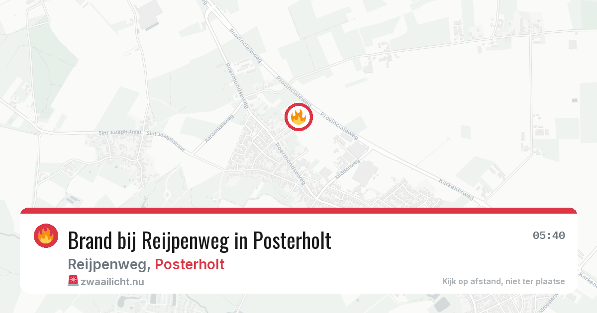 Brand bij Reijpenweg in Posterholt — 24 feb 2026