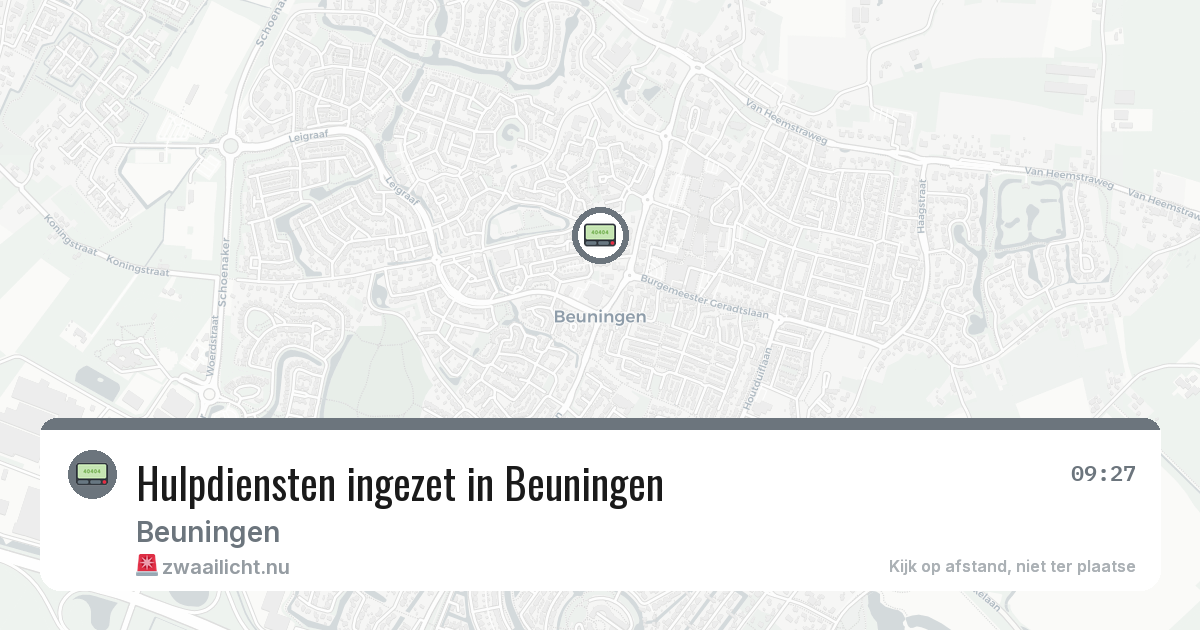 Hulpdiensten ingezet in Beuningen — 12 apr 2026 | 🚨 Zwaailicht.nu