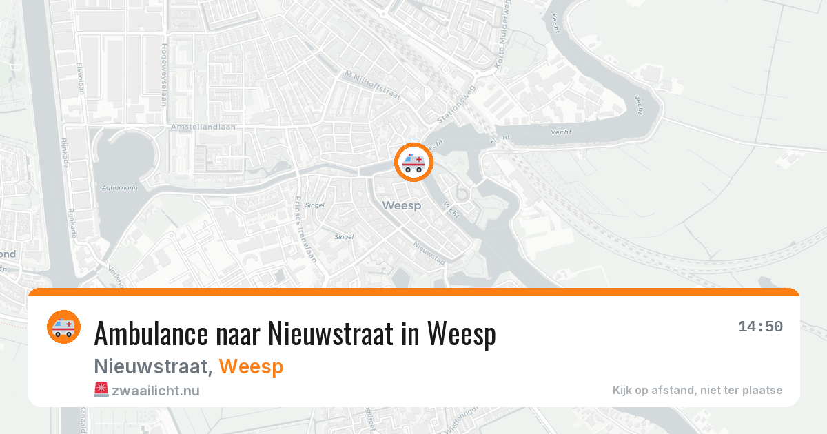 Ambulance naar Nieuwstraat in Weesp — 16 jul 2026