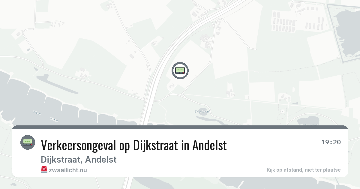 Verkeersongeval op Dijkstraat in Andelst — 21 jul 2026