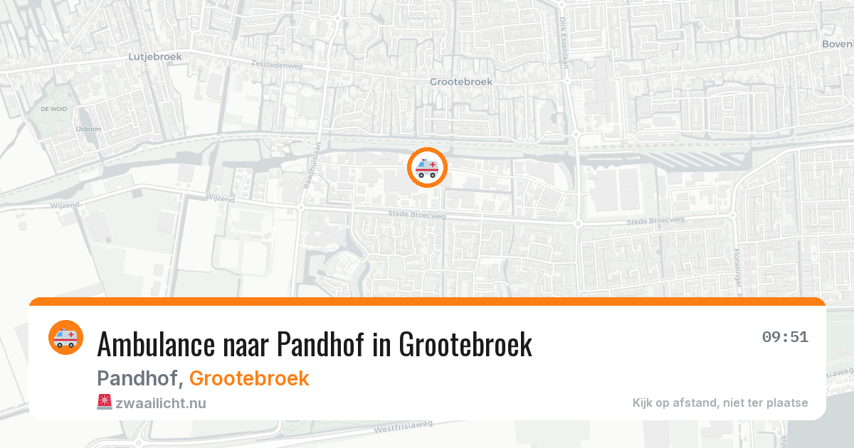 Ambulance naar Pandhof in Grootebroek — 16 jul 2026