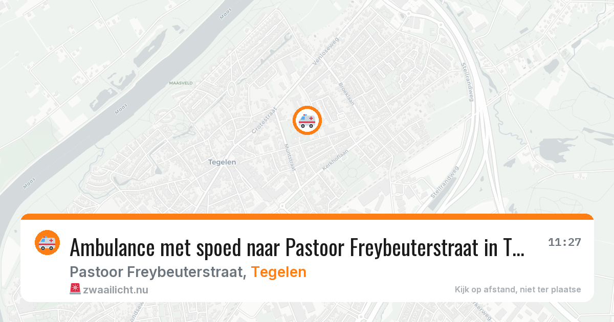 Ambulance met spoed naar Pastoor Freybeuterstraat in Tegelen — 9 jul 2026