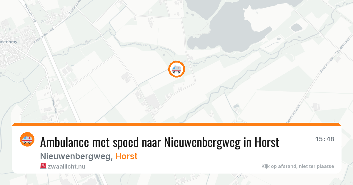 Ambulance met spoed naar Nieuwenbergweg in Horst — 22 jul 2026