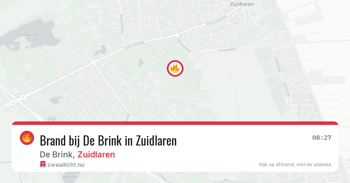 Brand bij De Brink in Zuidlaren — 8 jul 2026