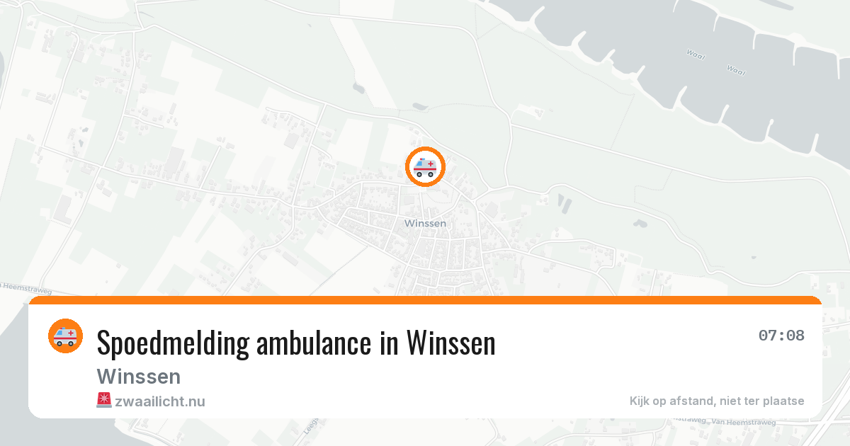 Spoedmelding ambulance in Winssen — 30 mrt 2026