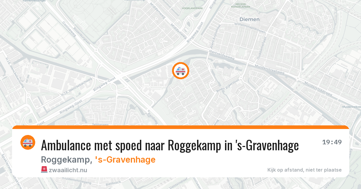 Ambulance met spoed naar Roggekamp in 's-Gravenhage — 19 mrt 2026
