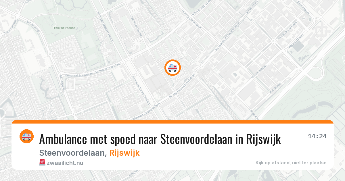 Ambulance met spoed naar Steenvoordelaan in Rijswijk — 22 mrt 2026