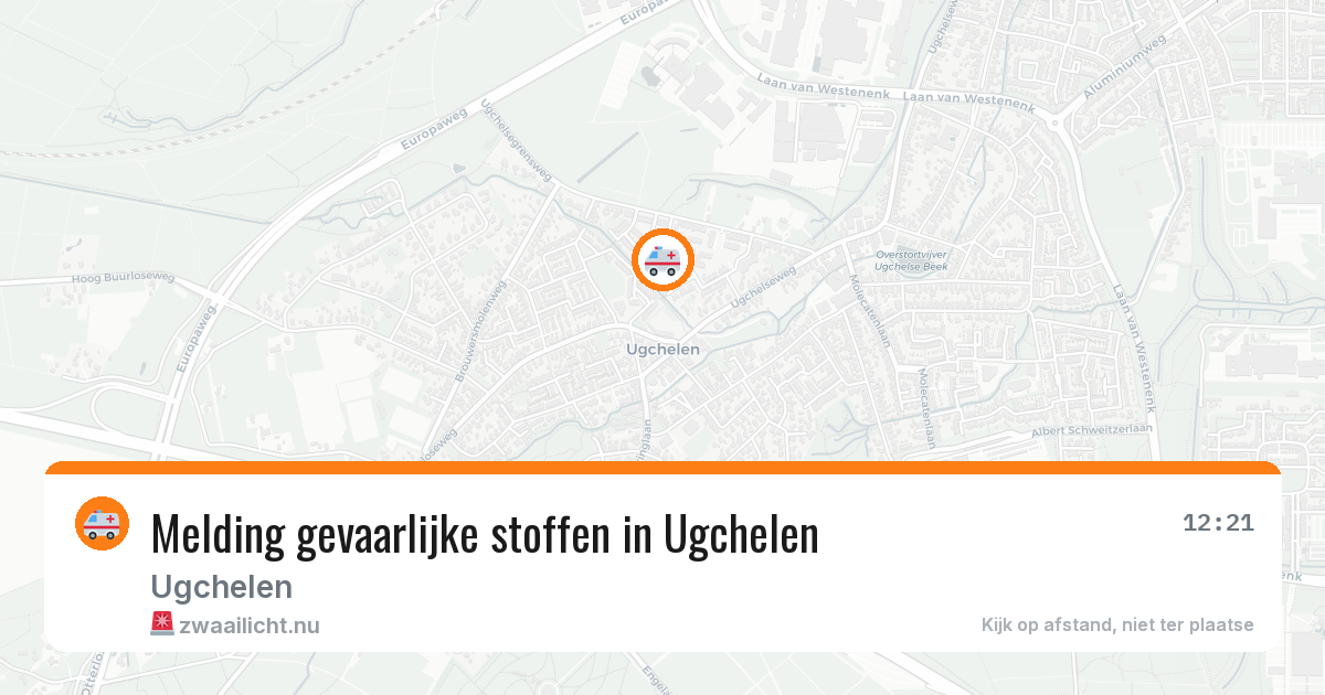 Melding gevaarlijke stoffen in Ugchelen — 20 mrt 2026