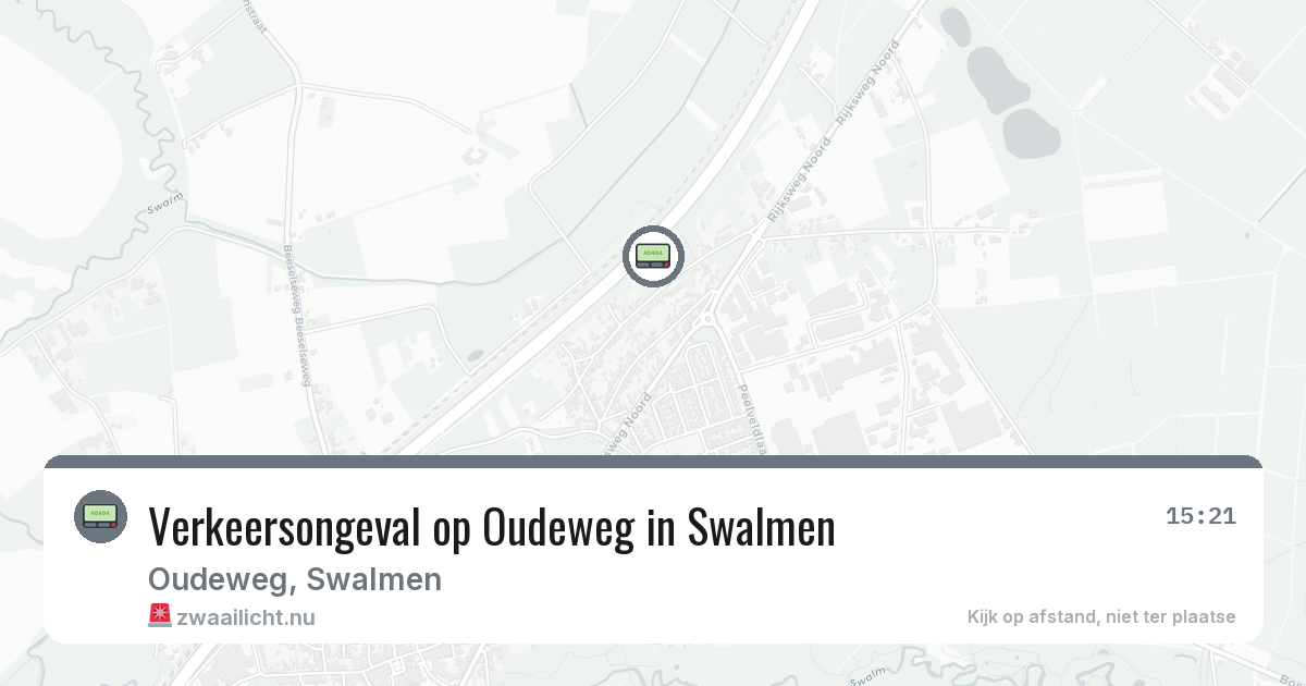 Verkeersongeval op Oudeweg in Swalmen — 23 feb 2026