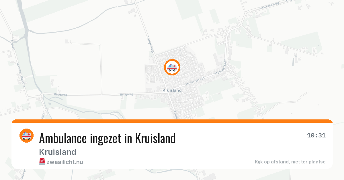 Ambulance ingezet in Kruisland — 13 jul 2026