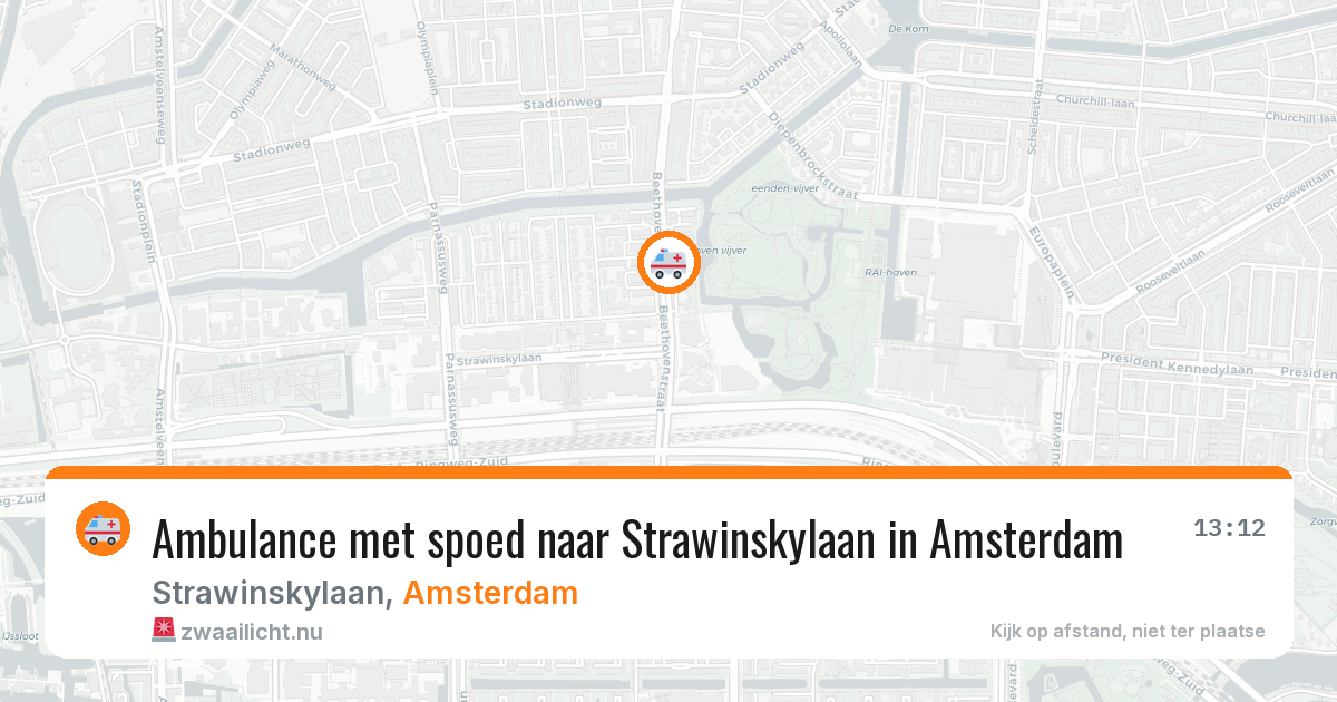 Ambulance met spoed naar Strawinskylaan in Amsterdam — 30 apr 2026