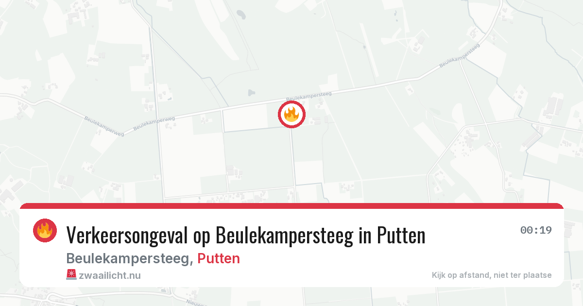 Verkeersongeval op Beulekampersteeg in Putten — 20 mrt 2026