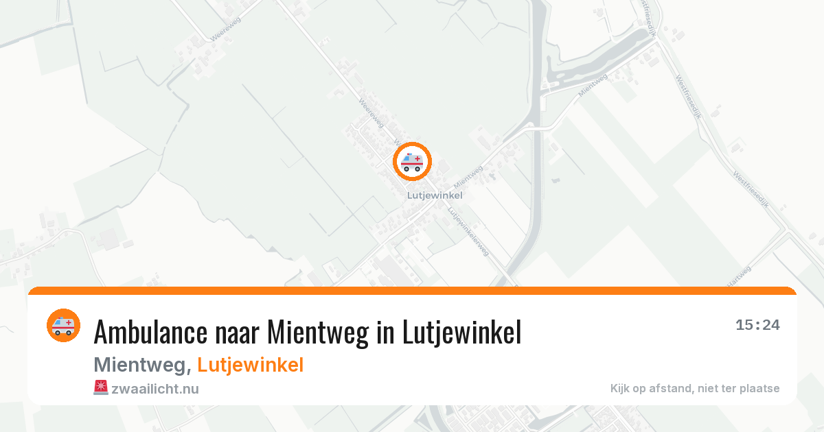 Ambulance naar Mientweg in Lutjewinkel — 11 jul 2026
