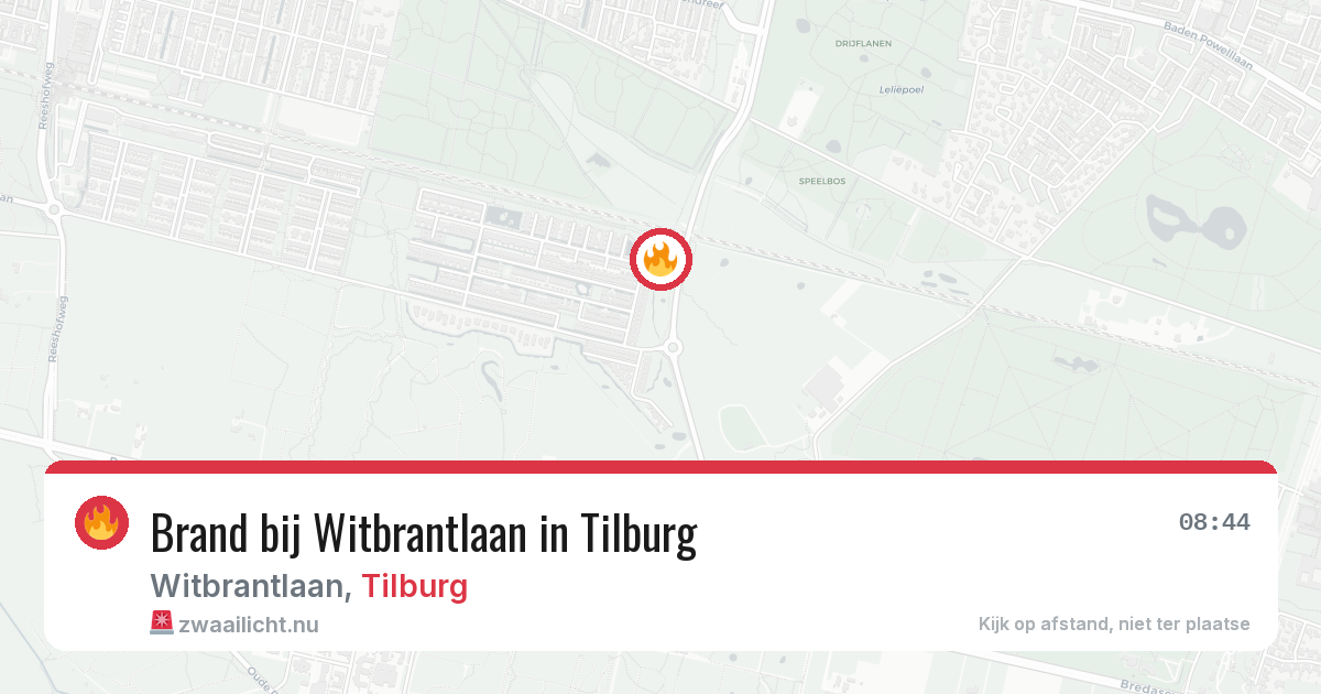 Brand bij Witbrantlaan in Tilburg — 11 mei 2026