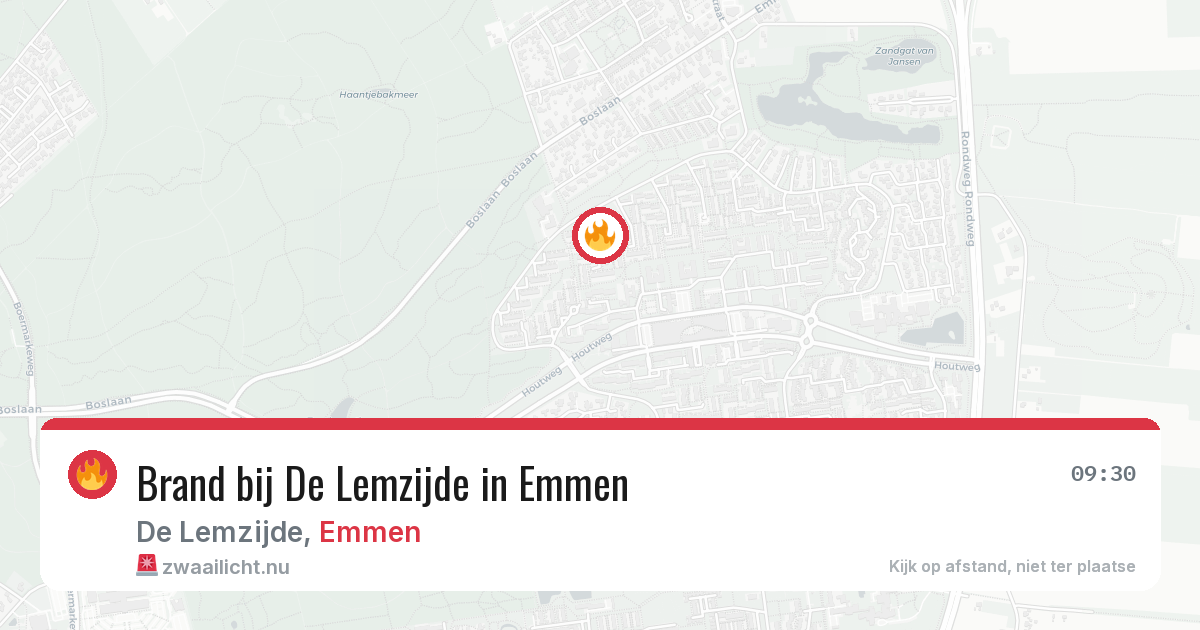 Brand bij De Lemzijde in Emmen — 13 mei 2026