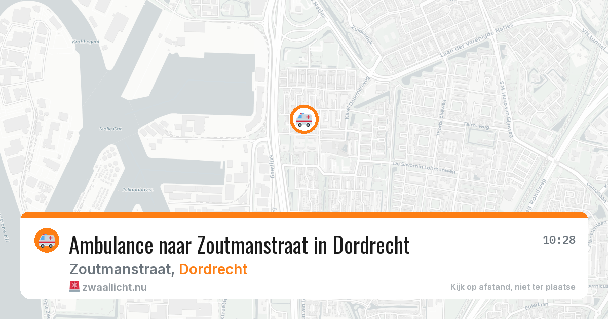 Ambulance naar Zoutmanstraat in Dordrecht — 15 mei 2026