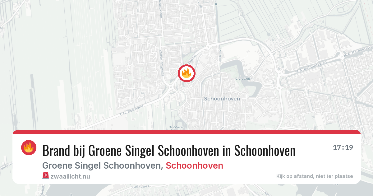 Brand bij Groene Singel Schoonhoven in Schoonhoven — 19 mei 2026