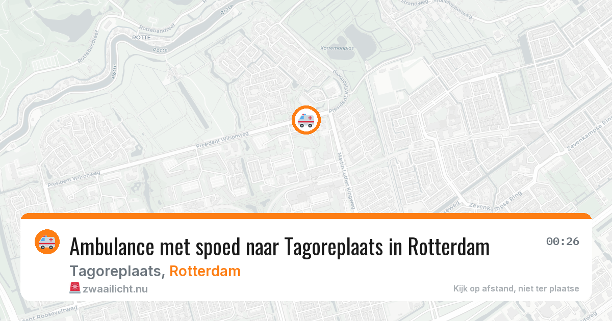 Ambulance met spoed naar Tagoreplaats in Rotterdam — 21 jul 2026