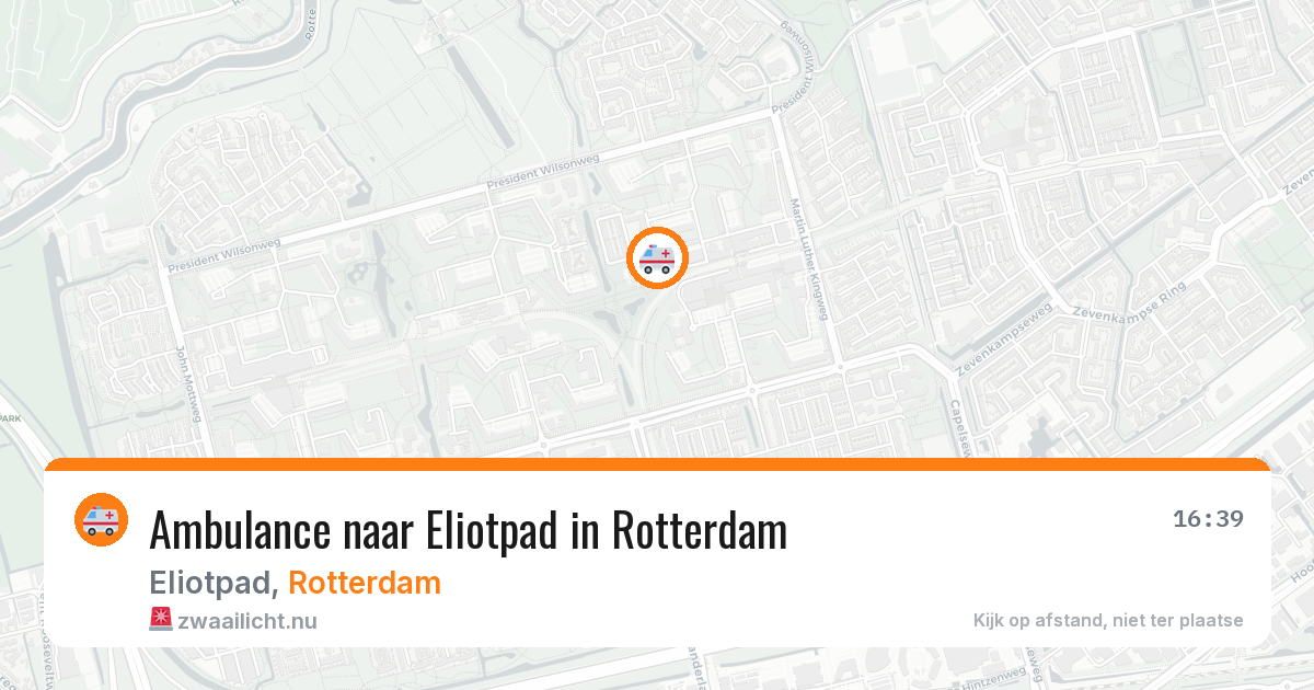 Ambulance naar Eliotpad in Rotterdam — 9 mei 2026