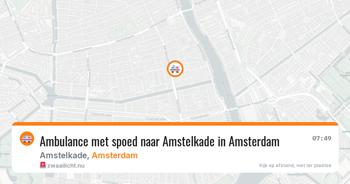 Ambulance met spoed naar Amstelkade in Amsterdam — 15 jul 2026