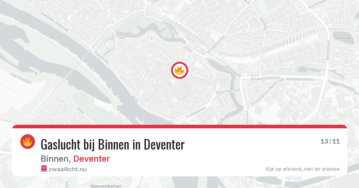 Gaslucht bij Binnen in Deventer — 10 mei 2026