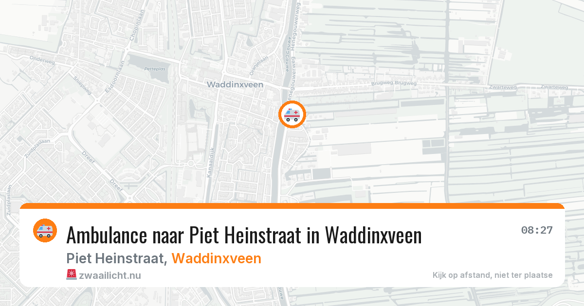 Ambulance naar Piet Heinstraat in Waddinxveen — 24 jul 2026