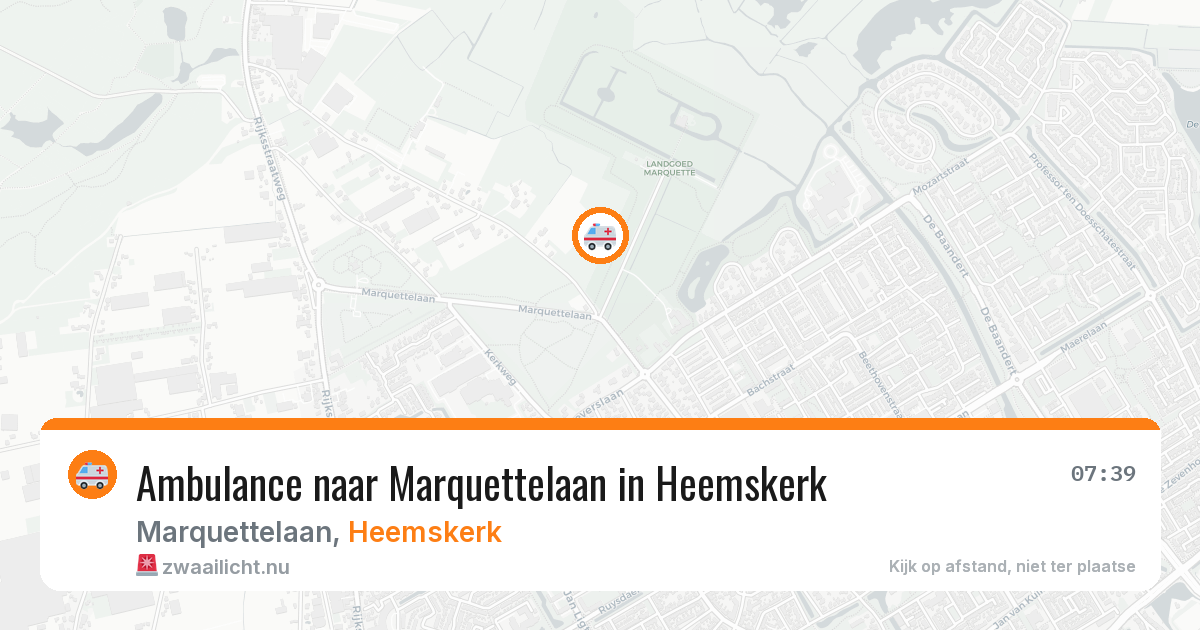 Ambulance naar Marquettelaan in Heemskerk — 24 apr 2026