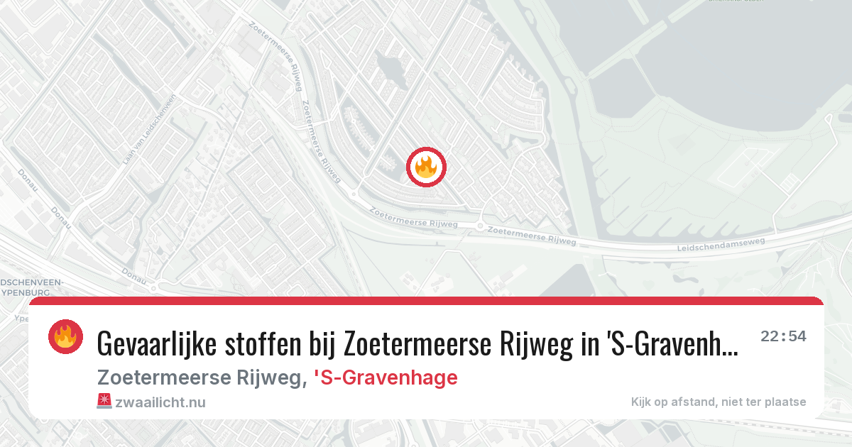 Gevaarlijke stoffen bij Zoetermeerse Rijweg in 'S-Gravenhage — 22 jul 2026