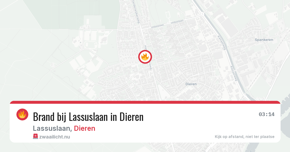 Brand bij Lassuslaan in Dieren — 26 jul 2026