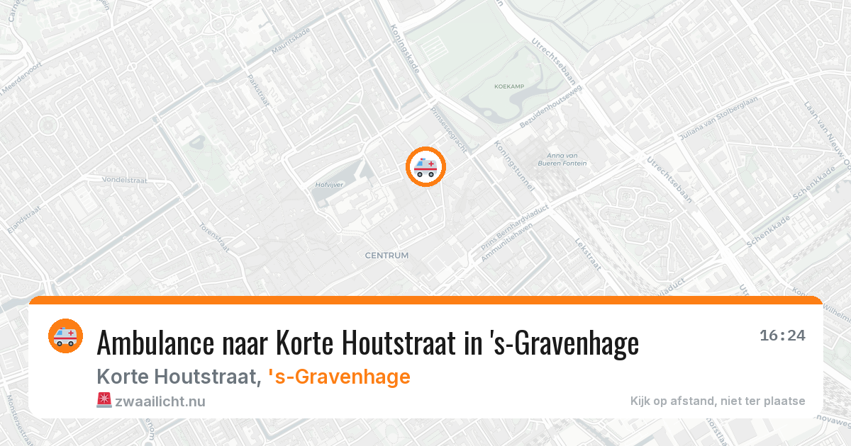 Ambulance naar Korte Houtstraat in 's-Gravenhage — 21 apr 2026
