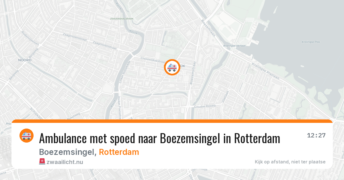 Ambulance met spoed naar Boezemsingel in Rotterdam — 12 jul 2026