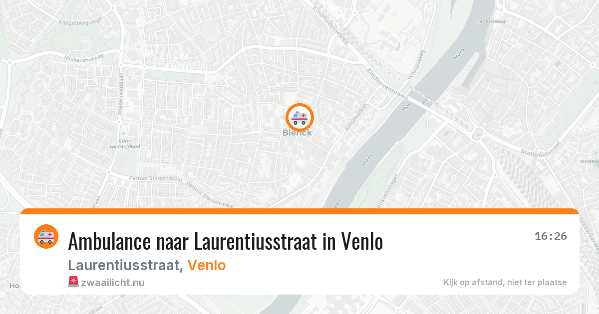 Ambulance naar Laurentiusstraat in Venlo — 18 jul 2026