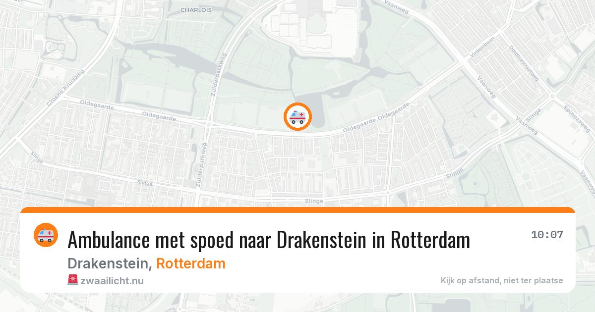 Ambulance met spoed naar Drakenstein in Rotterdam — 14 jul 2026