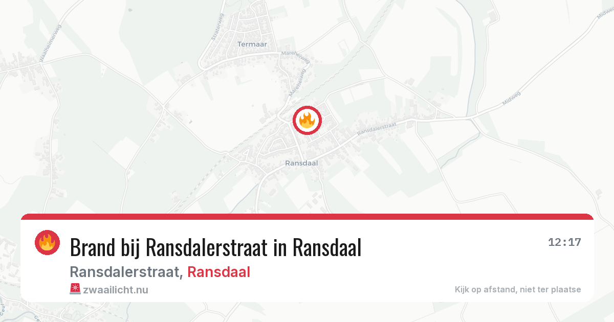 Brand bij Ransdalerstraat in Ransdaal — 5 mei 2026