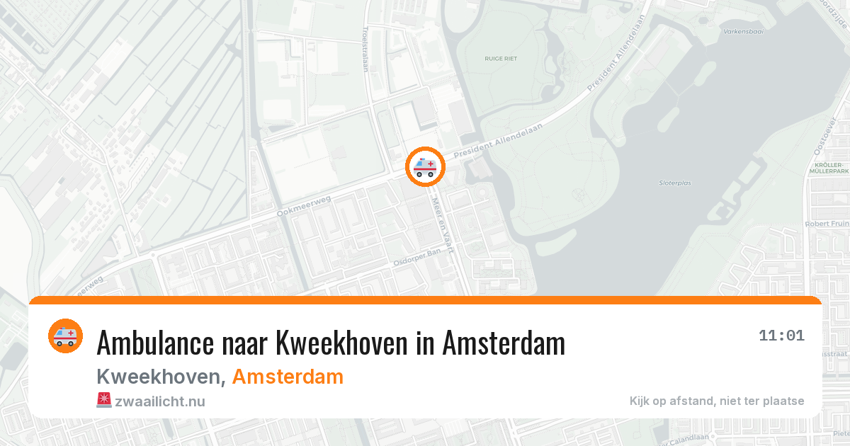 Ambulance naar Kweekhoven in Amsterdam — 18 jul 2026