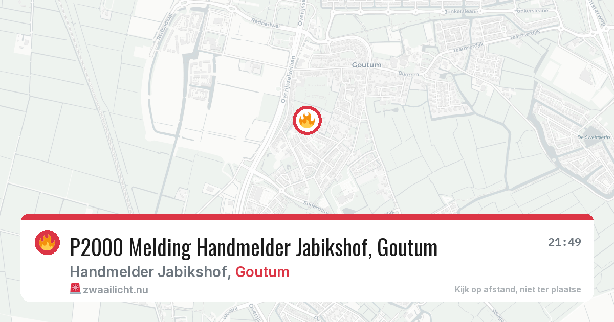 P2000 Melding Handmelder Jabikshof, Goutum — 4 feb 2026