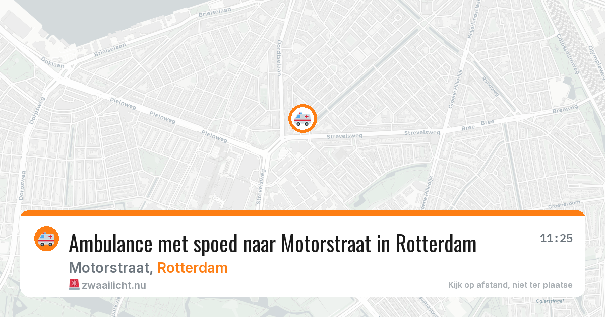 Ambulance met spoed naar Motorstraat in Rotterdam — 23 mei 2026