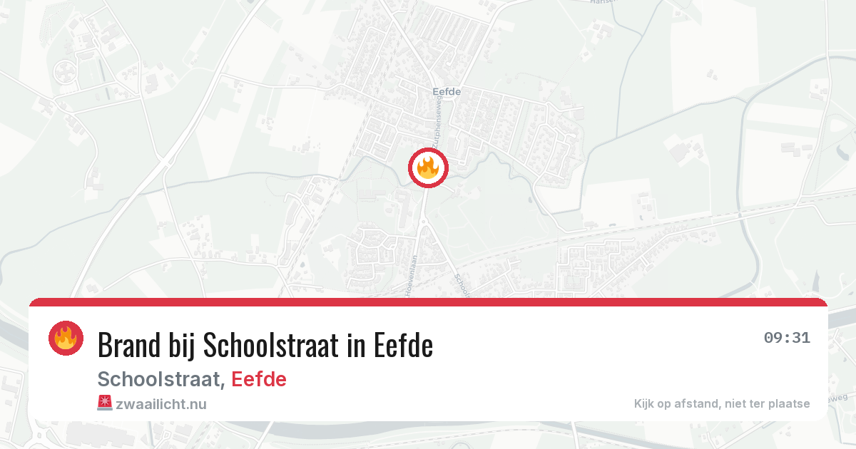 Brand bij Schoolstraat in Eefde — 28 mrt 2026