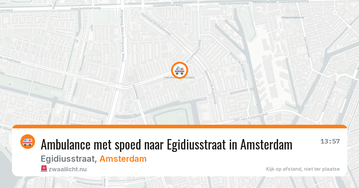 Ambulance met spoed naar Egidiusstraat in Amsterdam — 25 mei 2026