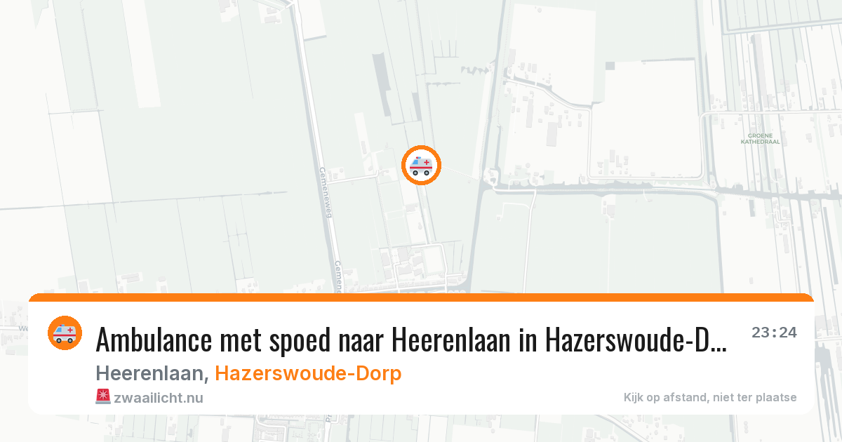 Ambulance met spoed naar Heerenlaan in Hazerswoude-Dorp — 11 apr 2026